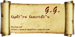 Gyüre Gusztáv névjegykártya