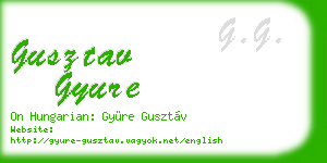 gusztav gyure business card