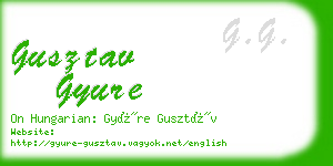 gusztav gyure business card